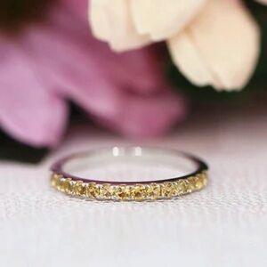 Citrine half eternity band 5